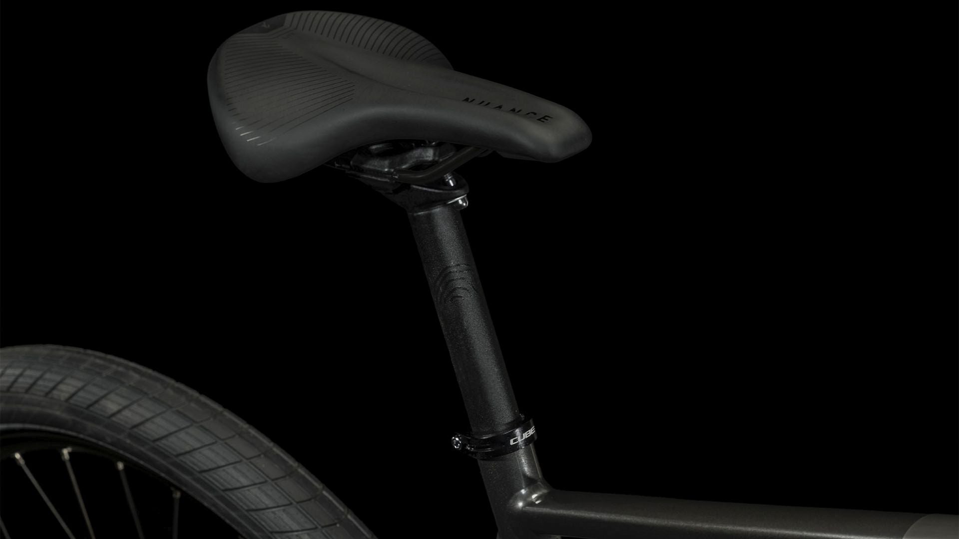 CUBE HYDE CITY BIKE 2023 GRAPHITE 'N' BLACK