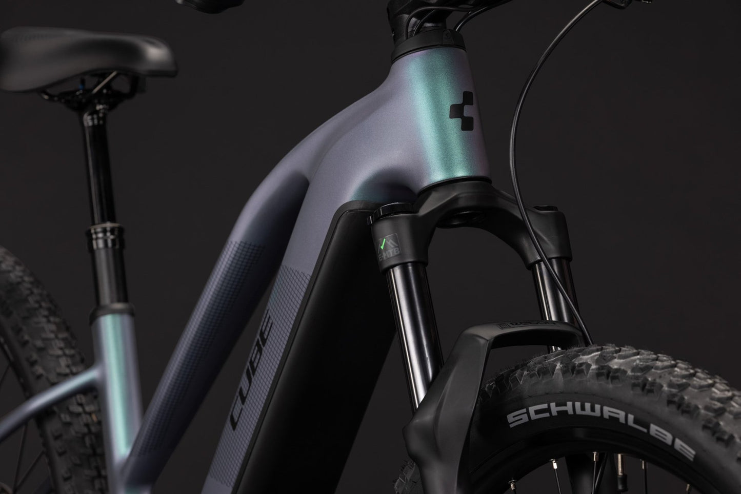 CUBE REACTION HYBRID PRO 800 HARDTAIL eMTB BIKE 2027 POLARLIGHT 'N' BLACK (TRAPEZE)