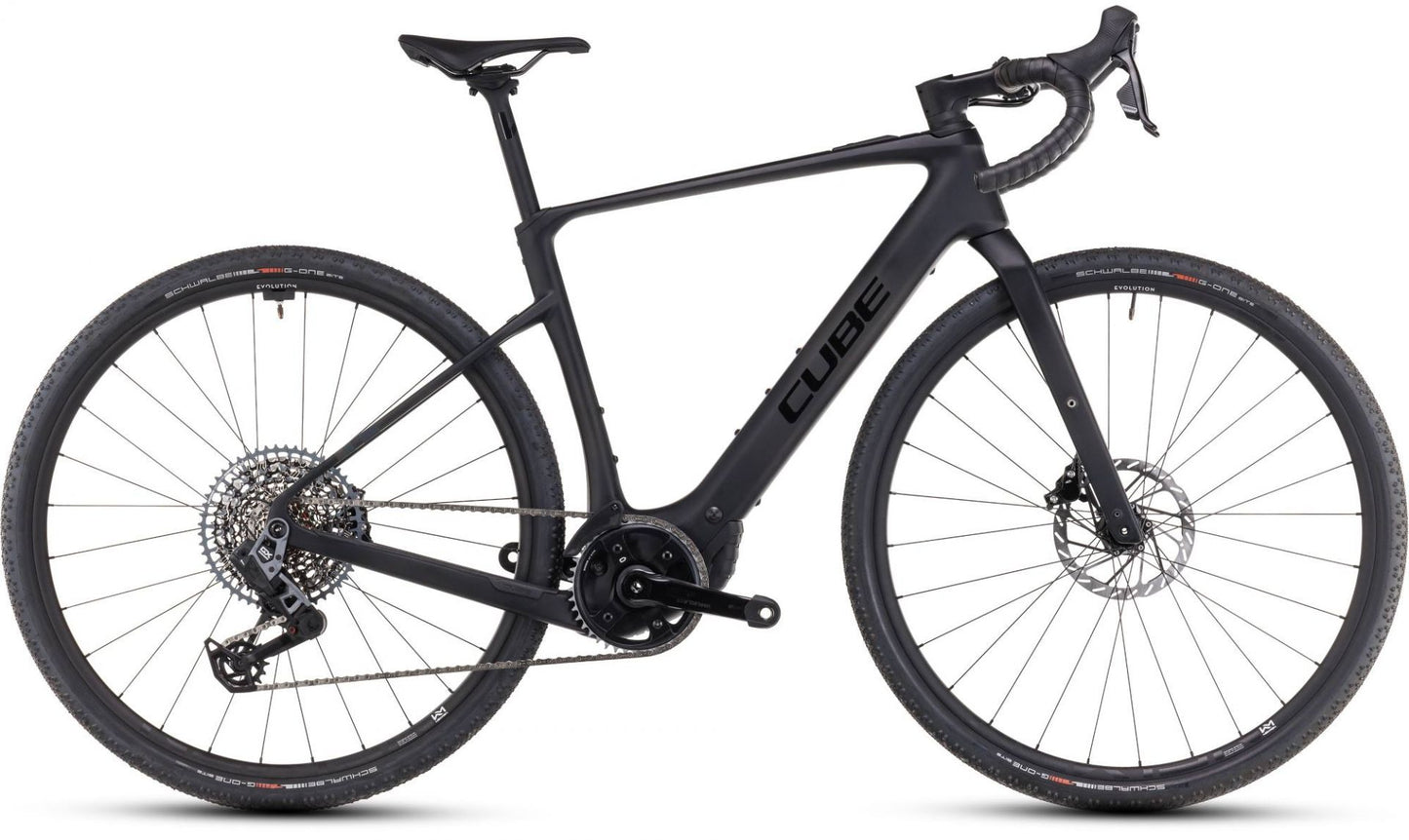 CUBE NUROAD HYBRID C:62 SLX 400X E-GRAVEL BIKE 2025 CARBON' N 'GLOSSY