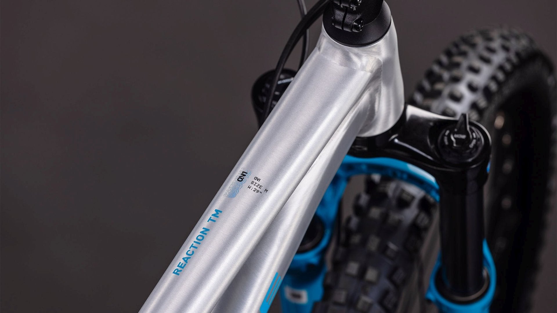 CUBE REACTION TM ONE HARDTAIL MTB BIKE 2026 RAWMETAL' N 'BLUE