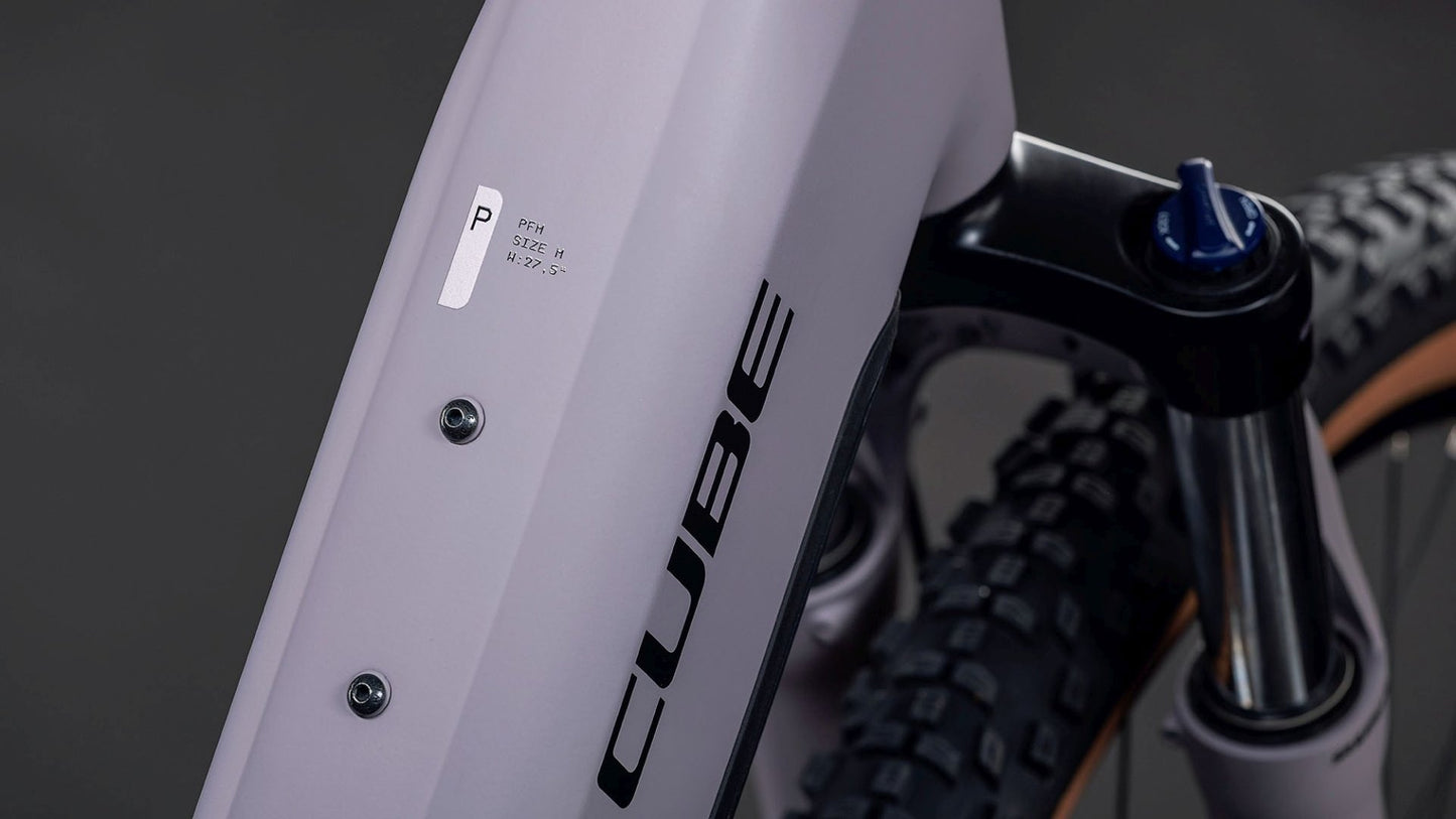 CUBE REACTION HYBRID PERFORMANCE 600 EASY ENTRY eMTB BIKE 2026 PLUMGREY' N 'BLACK