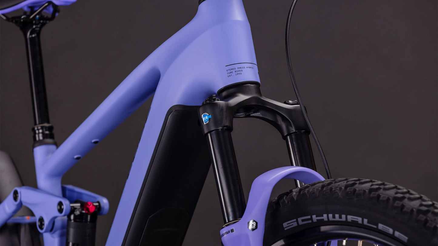 CUBE STEREO HYBRID ONE22 PRO 800 eMTB BIKE 2026 LUCIDLILAC' N 'LIME