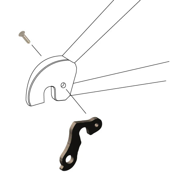 WHEELS MANUFACTURING REPLACEABLE DERAILLEUR HANGER/DROPOUT 242