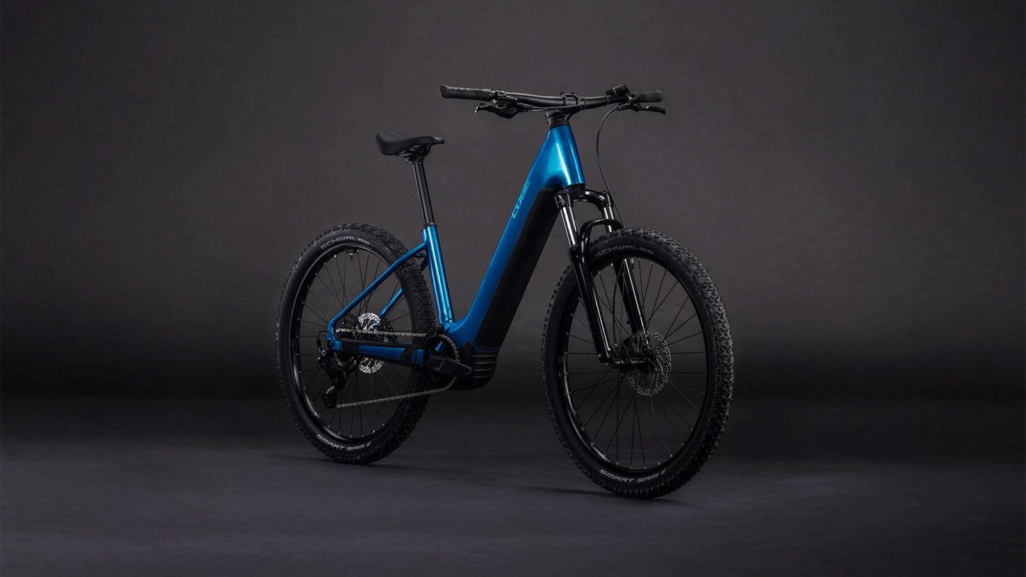CUBE REACTION HYBRID PERFORMANCE 600 EASY ENTRY eMTB BIKE 2026 ELECTRICBLUE' N 'DAZZLE
