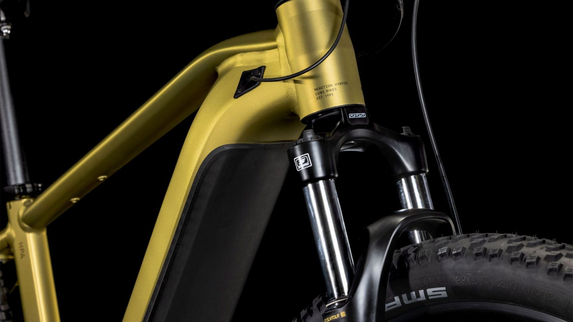 CUBE REACTION HYBRID PERFORMANCE 500 eMTB BIKE 2025 GOLDENLIME' N 'BLACK