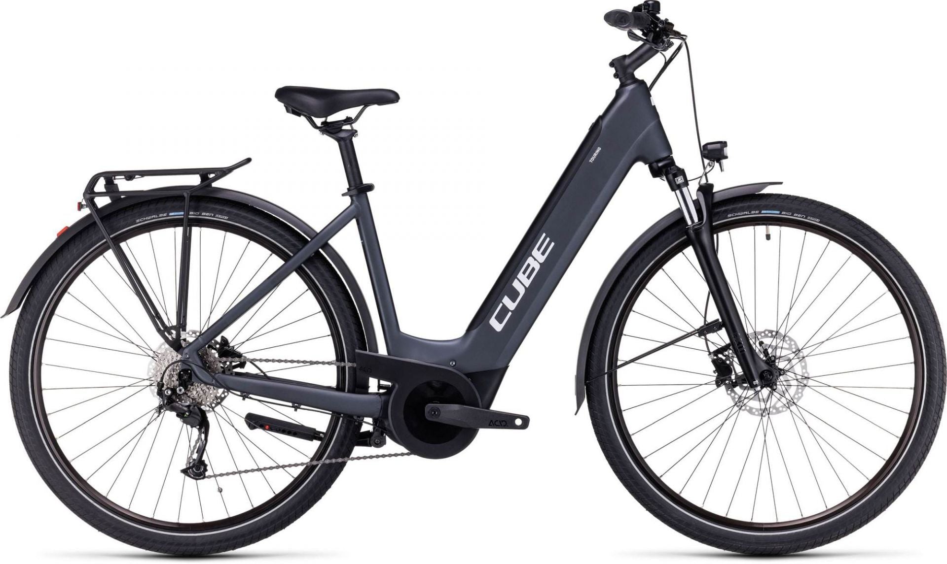 CUBE TOURING HYBRID ONE 500 EASY ENTRY E-BIKE 2023 - GREY ´N´ WHITE