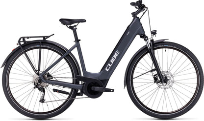 CUBE TOURING HYBRID ONE 500 EASY ENTRY E-BIKE 2023 GREY ´N´ WHITE