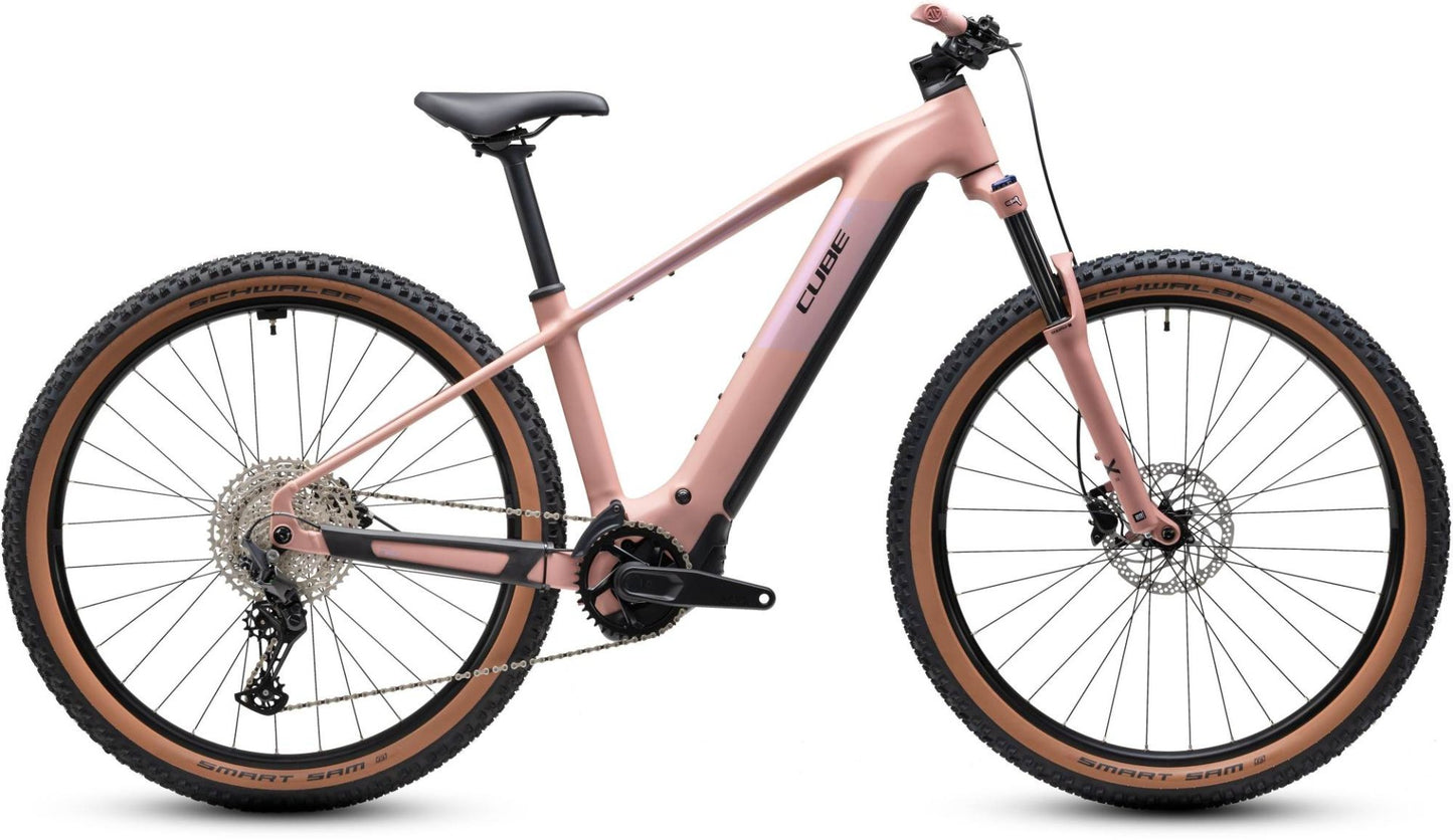 CUBE REACTION HYBRID PERFORMANCE 720 FE HARDTAIL eMTB BIKE 2027 RUBY 'N' BLACK