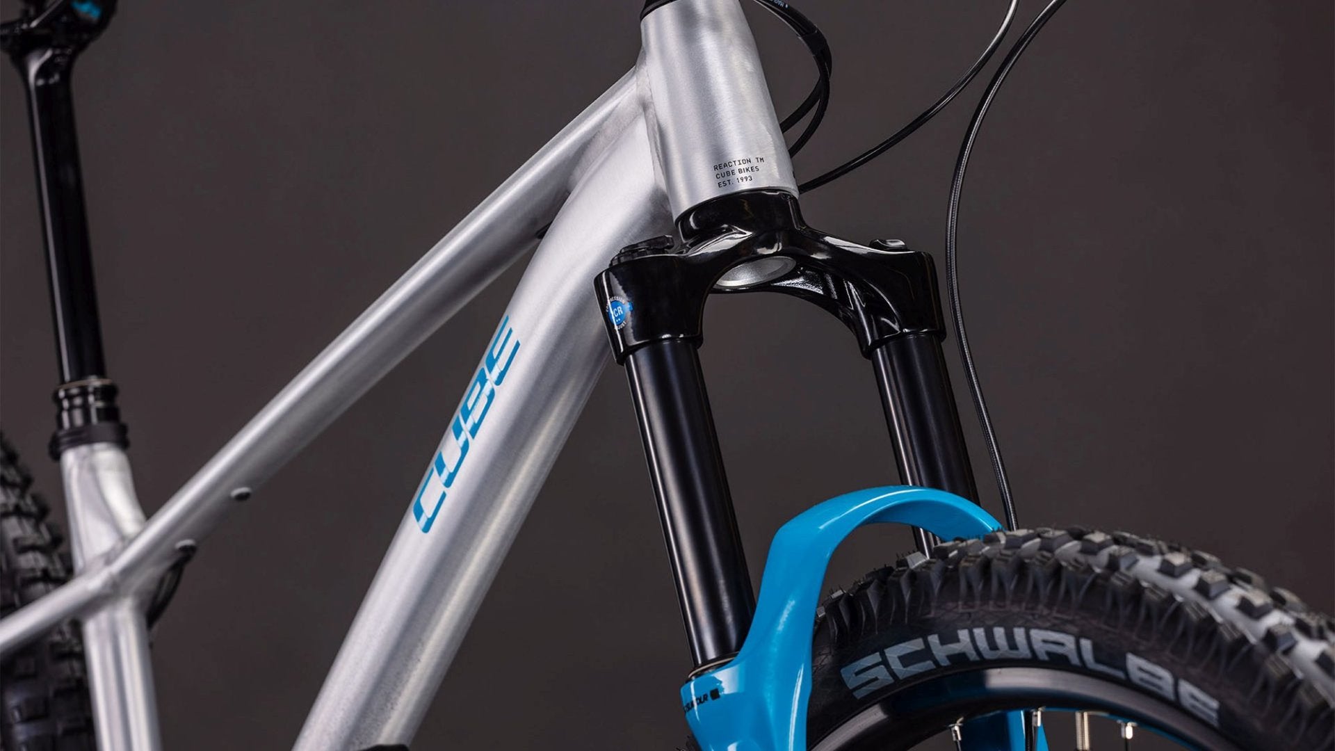CUBE REACTION TM ONE HARDTAIL MTB BIKE 2026 RAWMETAL' N 'BLUE