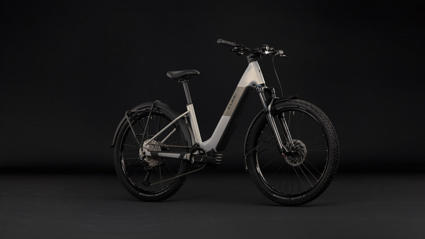 CUBE REACTION HYBRID ONE 720 FE HARDTAIL eMTB BIKE 2027 PEARLSILVER 'N' CHROME (EASY ENTRY)