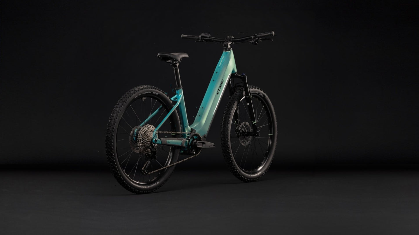 CUBE REACTION HYBRID PERFORMANCE 720 HARDTAIL eMTB BIKE 2027 MALDIVIAN 'N' BLACK (EASY ENTRY)