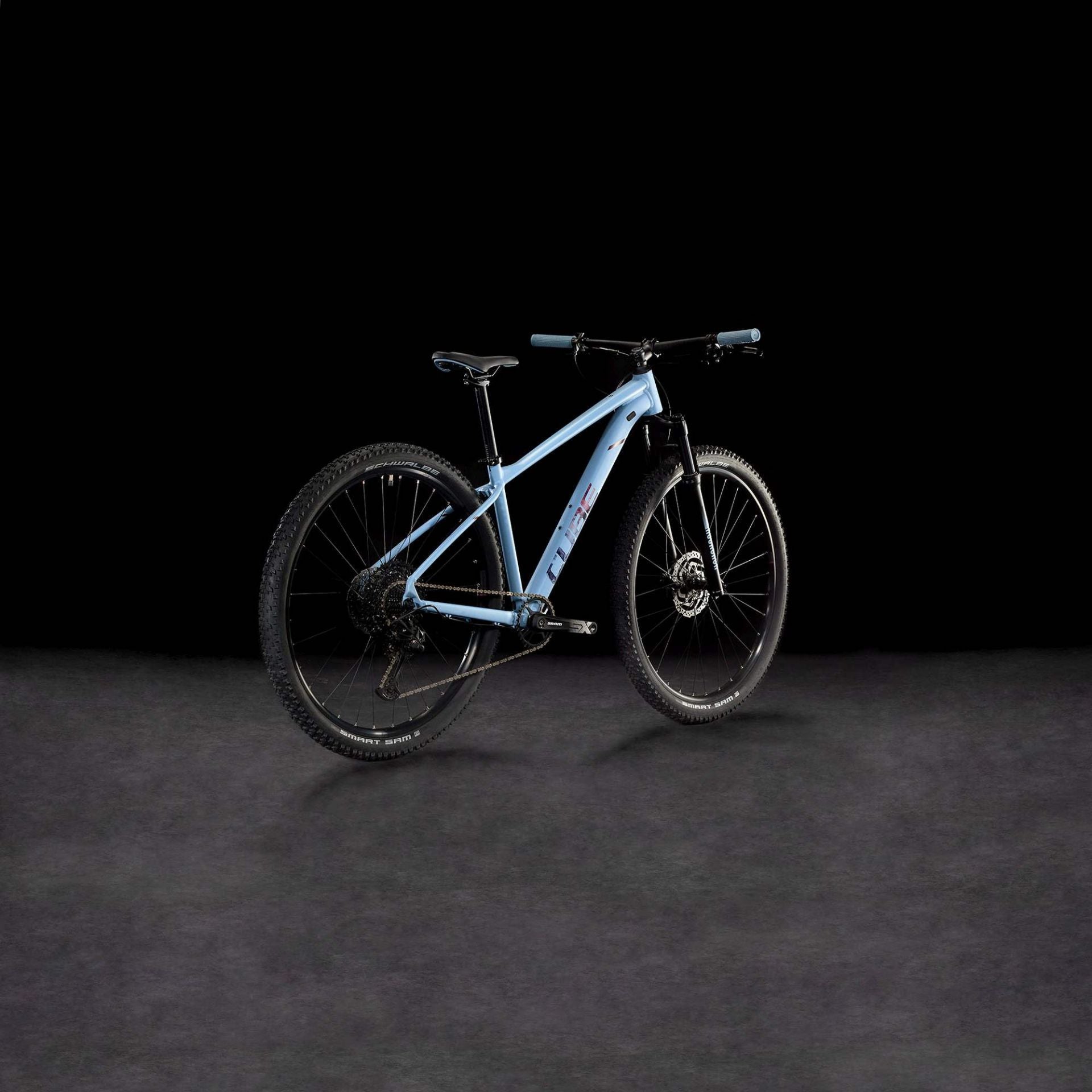 CUBE ATTENTION SLX HARDTAIL MTB BIKE 2025 PIGEONBLUE' N 'RUBYRED