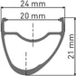DT SWISS RR 421 28" ASYMMETRIC DISC RIM