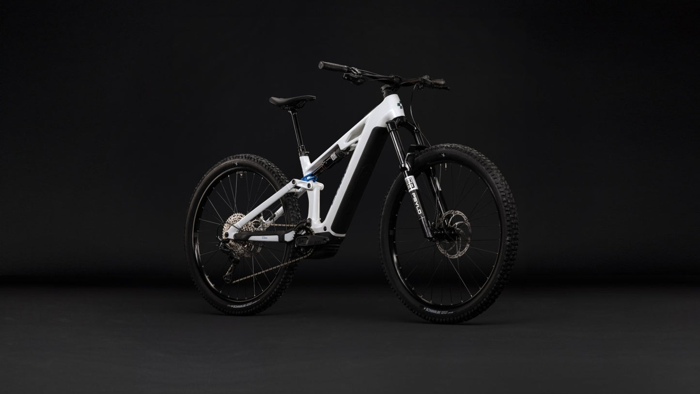 CUBE STEREO HYBRID ONE44 HPC PRO 800 eMTB BIKE 2027 METALLICWHITE 'N' BLUE