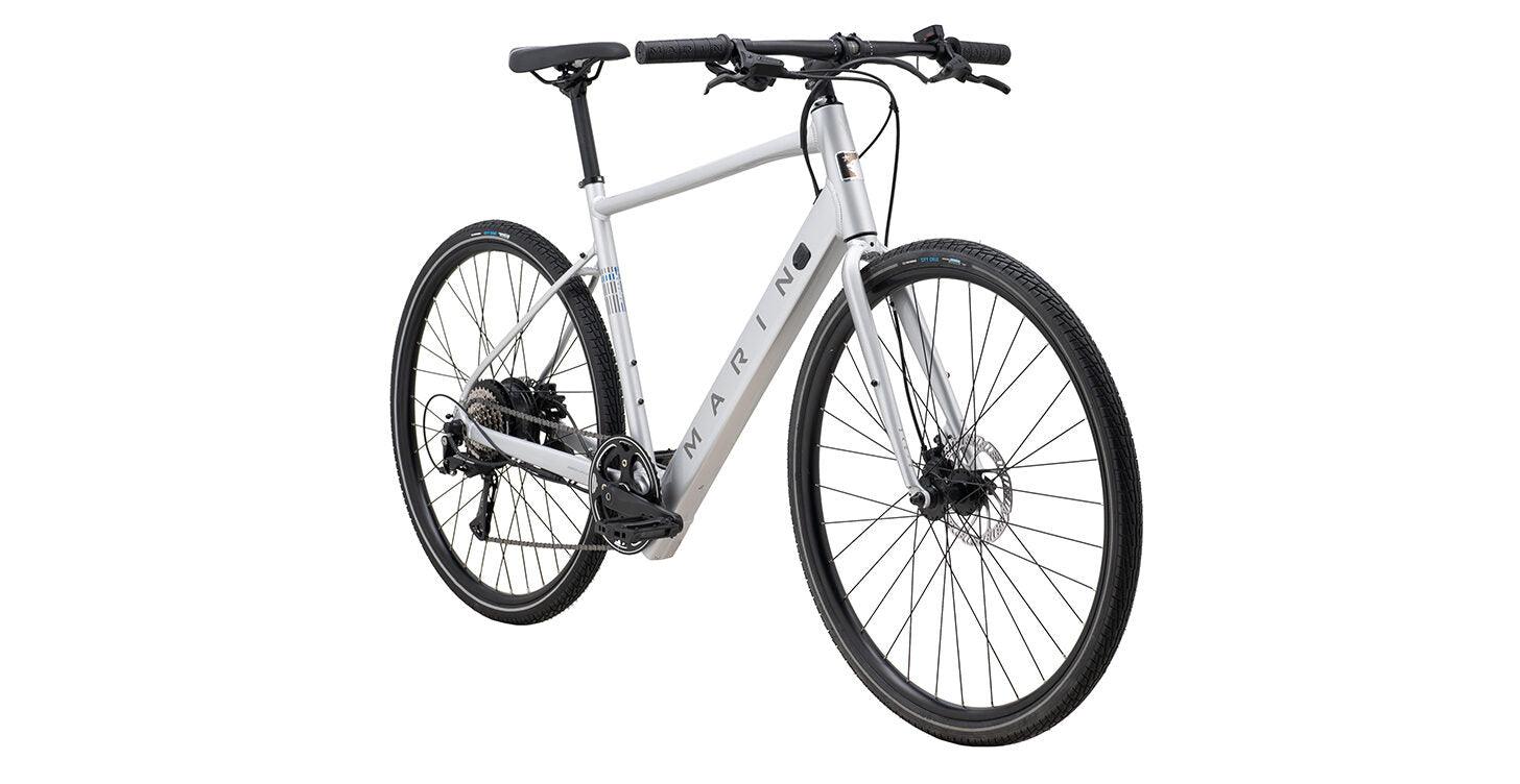 MARIN FAIRFAX E ELECTRIC HYBRID BIKE 2025 GLOSS SILVER