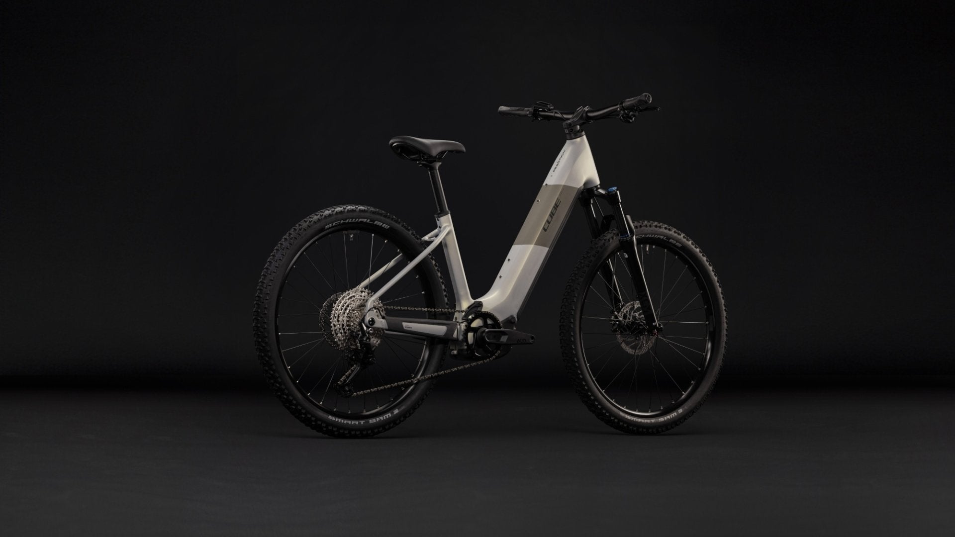 CUBE REACTION HYBRID ONE 720 HARDTAIL eMTB BIKE 2027 PEARLSILVER 'N' CHROME (EASY ENTRY)