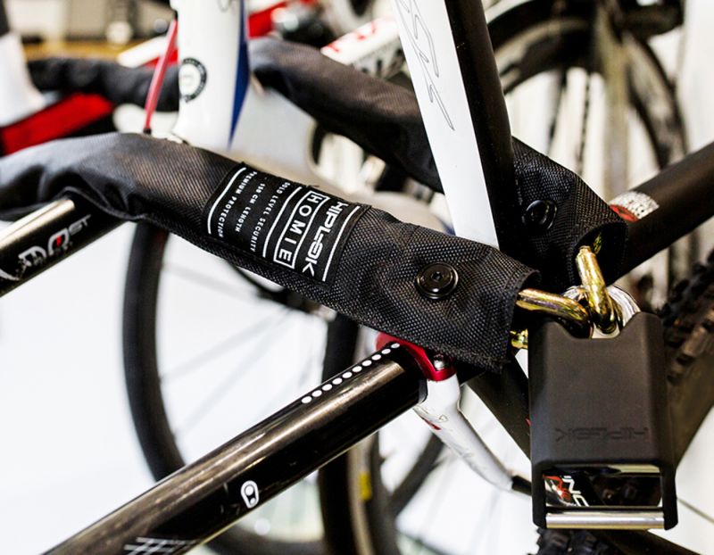 HIPLOK HOME SILVER CHAIN LOCK FOR SEVERAL BIKES 8mx120cm