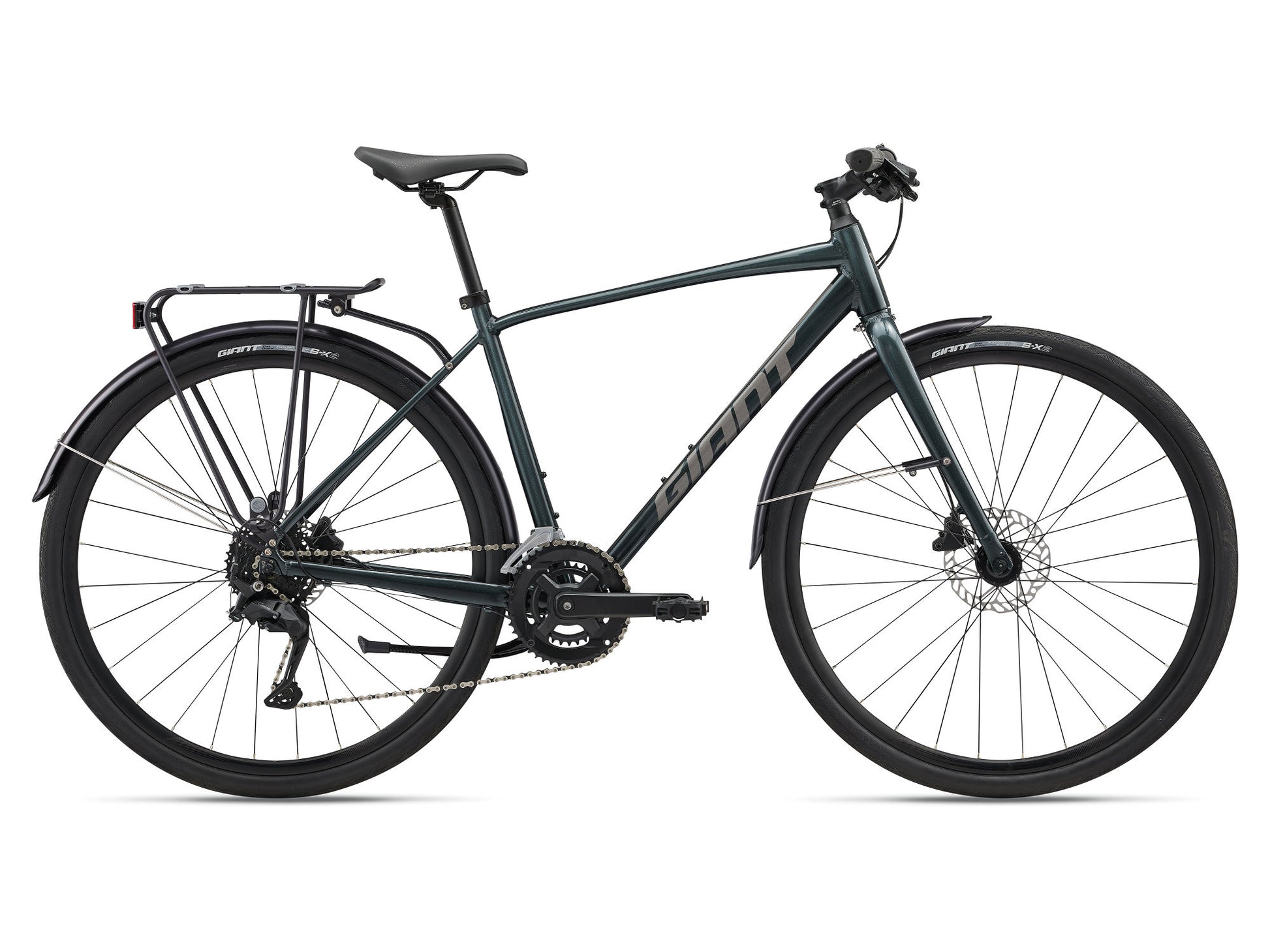 GIANT ESCAPE CITY DISC 2 HYBRID BIKE 2026 ASPHALT GREEN