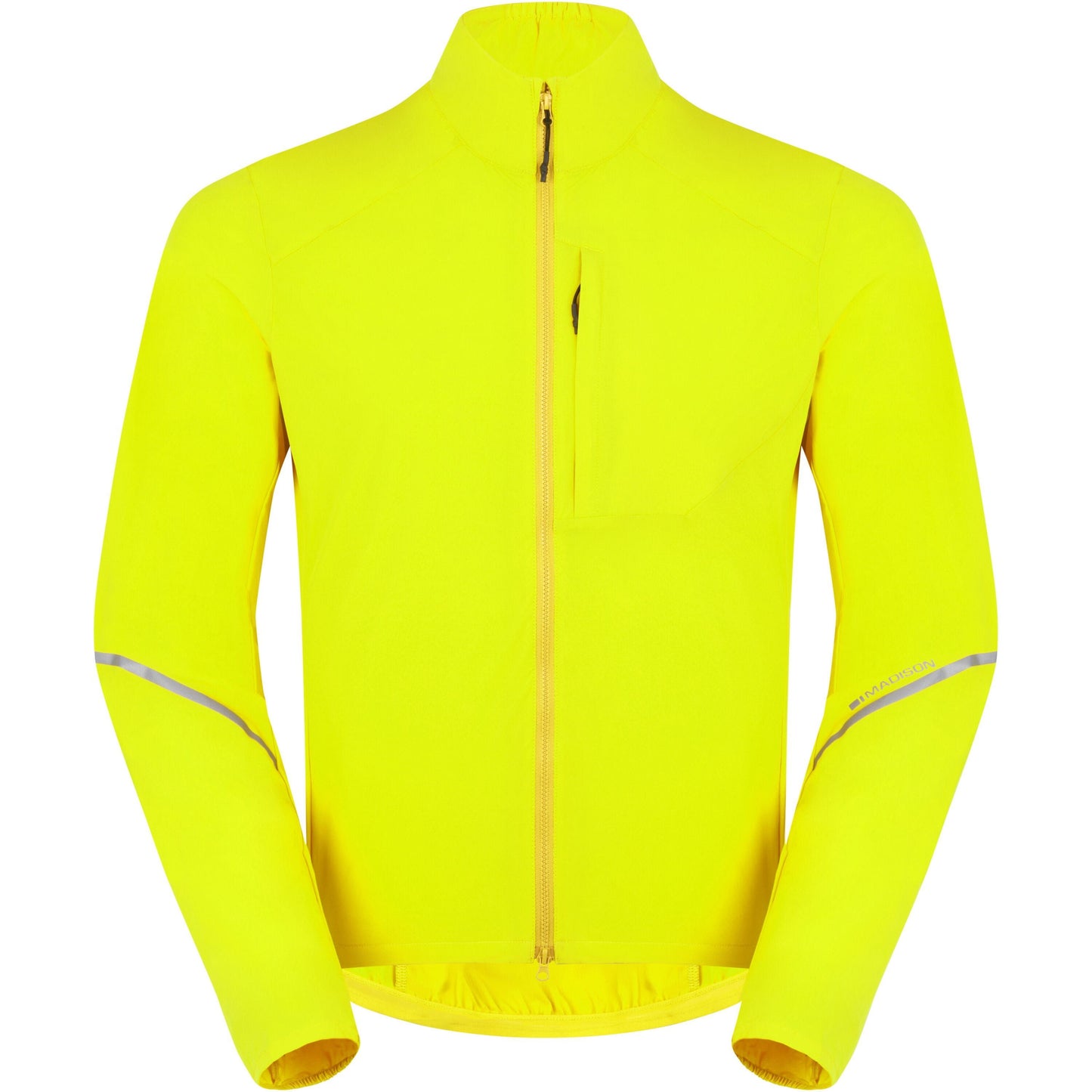 MADISON FREEWHEEL PACKABLE WIND RESISTANT MEN'S JACKET HI-VIZ YELLOW