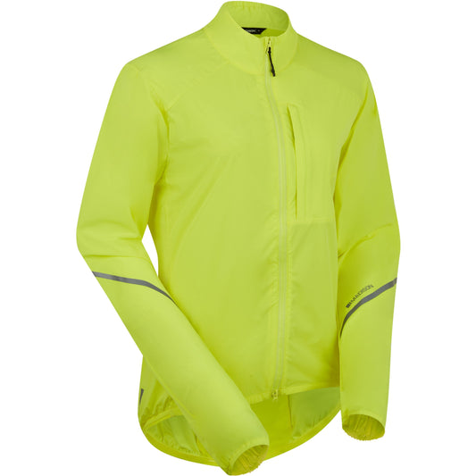 MADISON FREEWHEEL PACKABLE WIND RESISTANT WOMEN'S JACKET HI-VIZ YELLOW