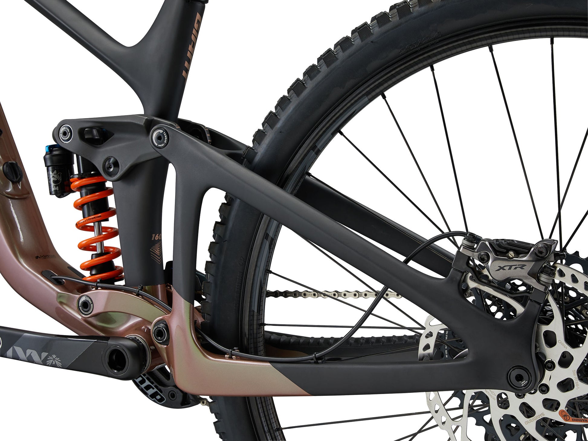 GIANT REIGN ADVANCED PRO 0 FULL SUSPENSION MTB BIKE 2023 GLOSS MESSIER/MATT CARBON SMOKE