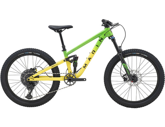 MARIN RIFT ZONE JR 24 KID'S FS MTB BIKE 2026 TEKTRO GREEN/YELLOW FADE