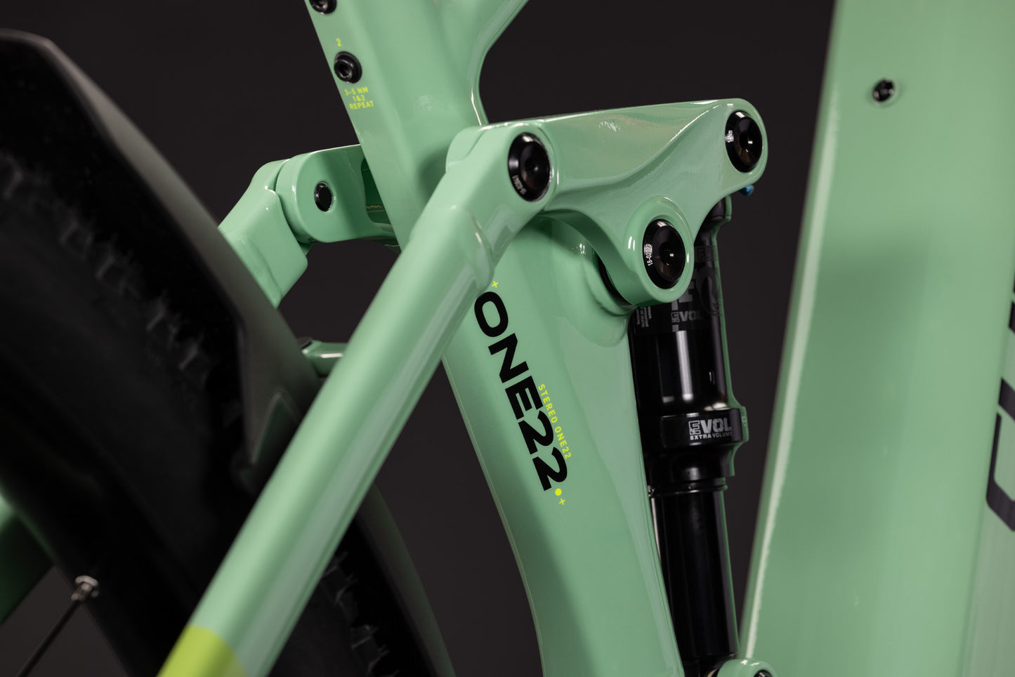 CUBE STEREO HYBRID ONE22 SLX 800 FS eMTB BIKE 2027 CACTUS 'N' BLACK