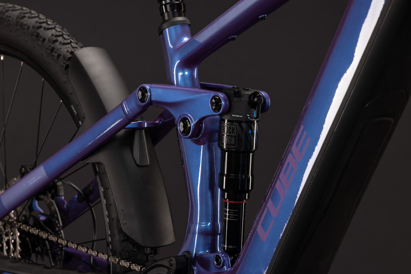 CUBE STEREO HYBRID ONE44 PRO 800 eMTB BIKE 2027 BLUEIRIS 'N' PURPLE
