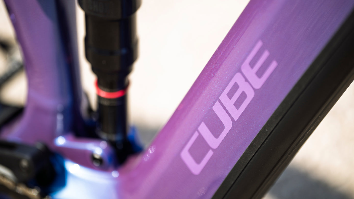 CUBE STEREO HYBRID ONE44 PRO 800 eMTB BIKE 2027 BLUEIRIS 'N' PURPLE
