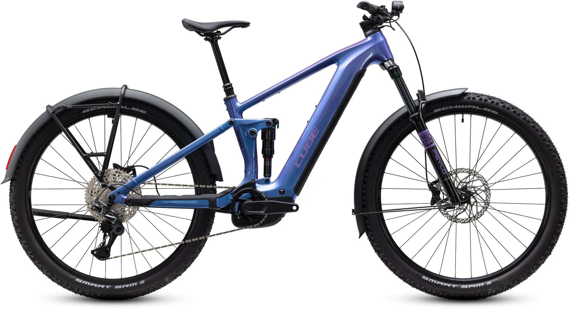 CUBE STEREO HYBRID ONE44 PRO 800 FE eMTB BIKE 2027 BLUEIRIS 'N' PURPLE