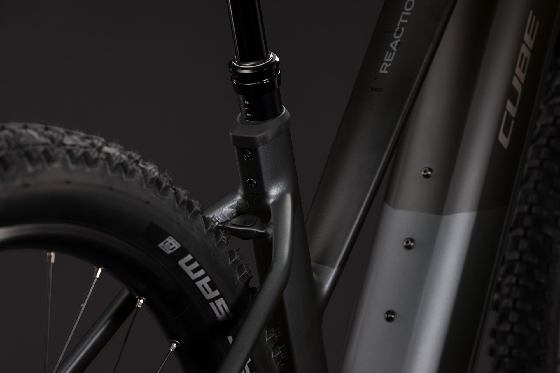 CUBE REACTION HYBRID RACE 800 eMTB BIKE 2027 SLABGREY 'N' CHROME (TRAPEZE)