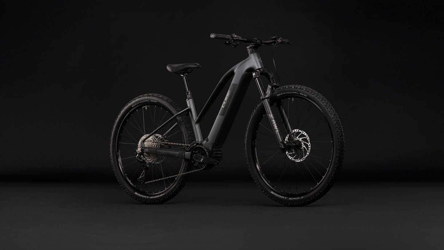CUBE REACTION HYBRID RACE 800 eMTB BIKE 2027 SLABGREY 'N' CHROME (TRAPEZE)