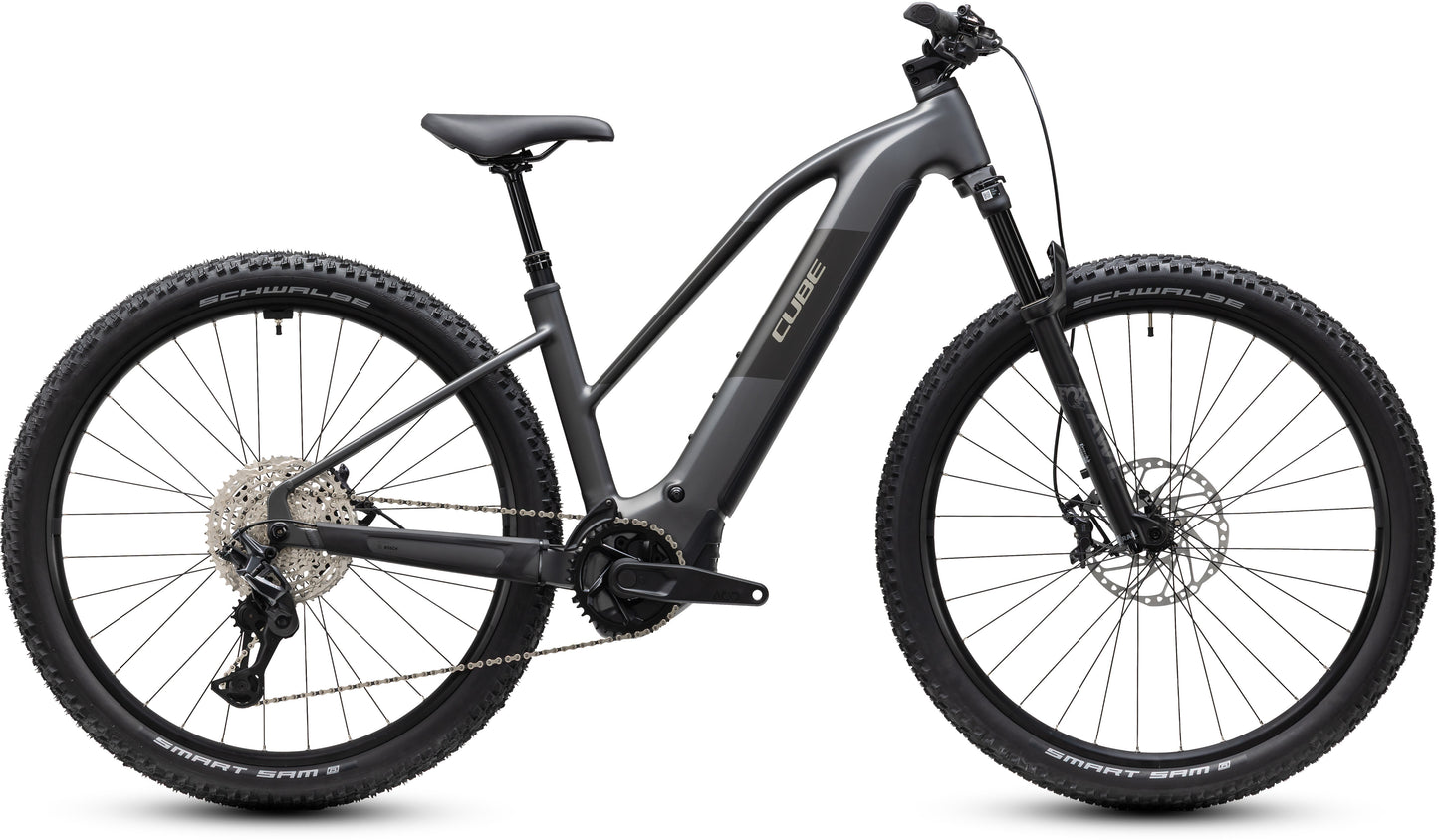 CUBE REACTION HYBRID RACE 800 eMTB BIKE 2027 SLABGREY 'N' CHROME (TRAPEZE)