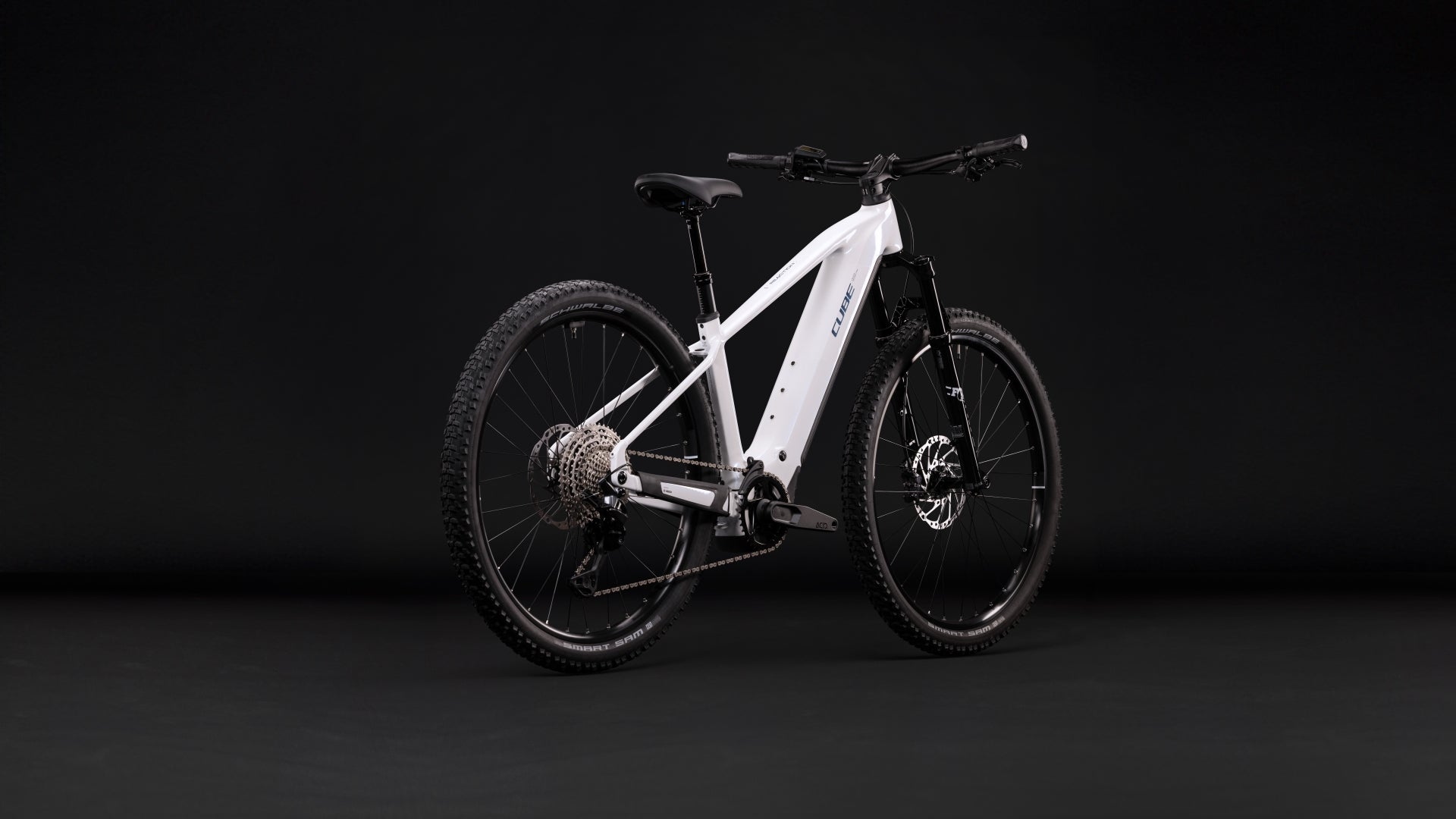 CUBE REACTION HYBRID RACE 800 eMTB BIKE 2027 SNOW 'N' BLACK