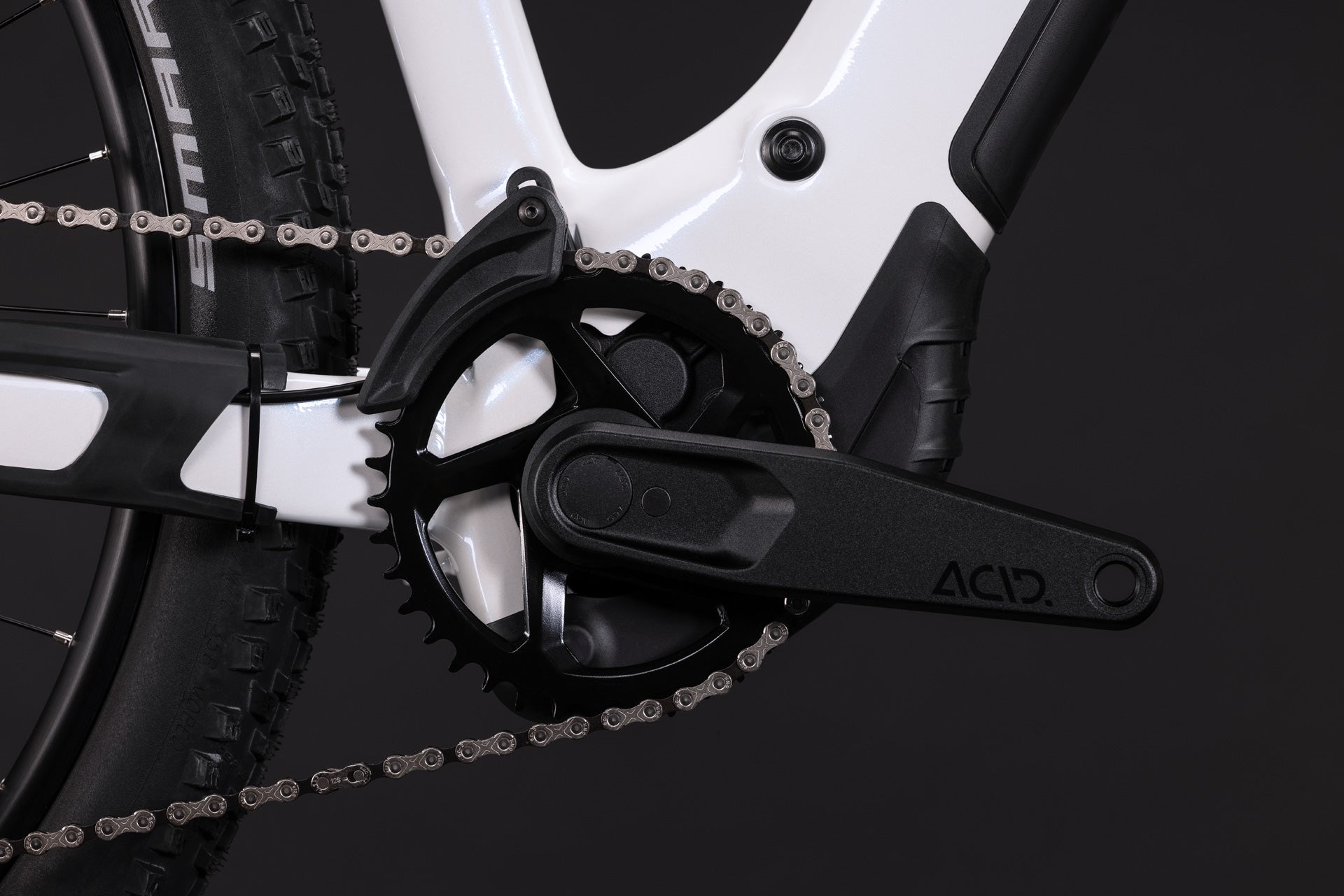 CUBE REACTION HYBRID RACE 800 eMTB BIKE 2027 SNOW 'N' BLACK (TRAPEZE)