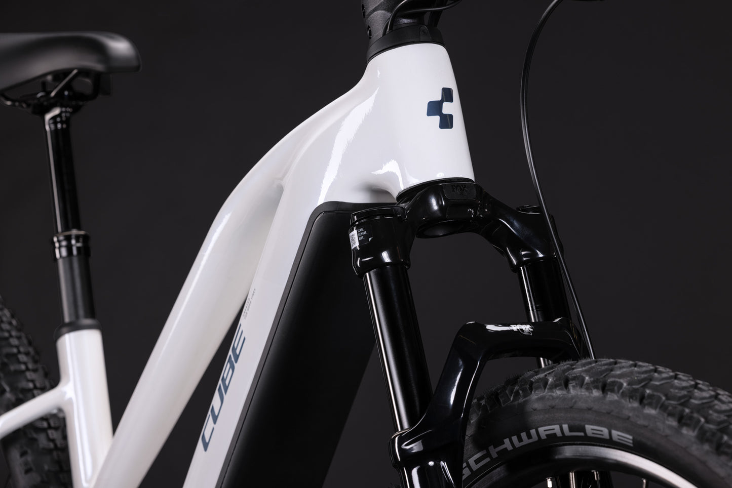 CUBE REACTION HYBRID RACE 800 eMTB BIKE 2027 SNOW 'N' BLACK (TRAPEZE)