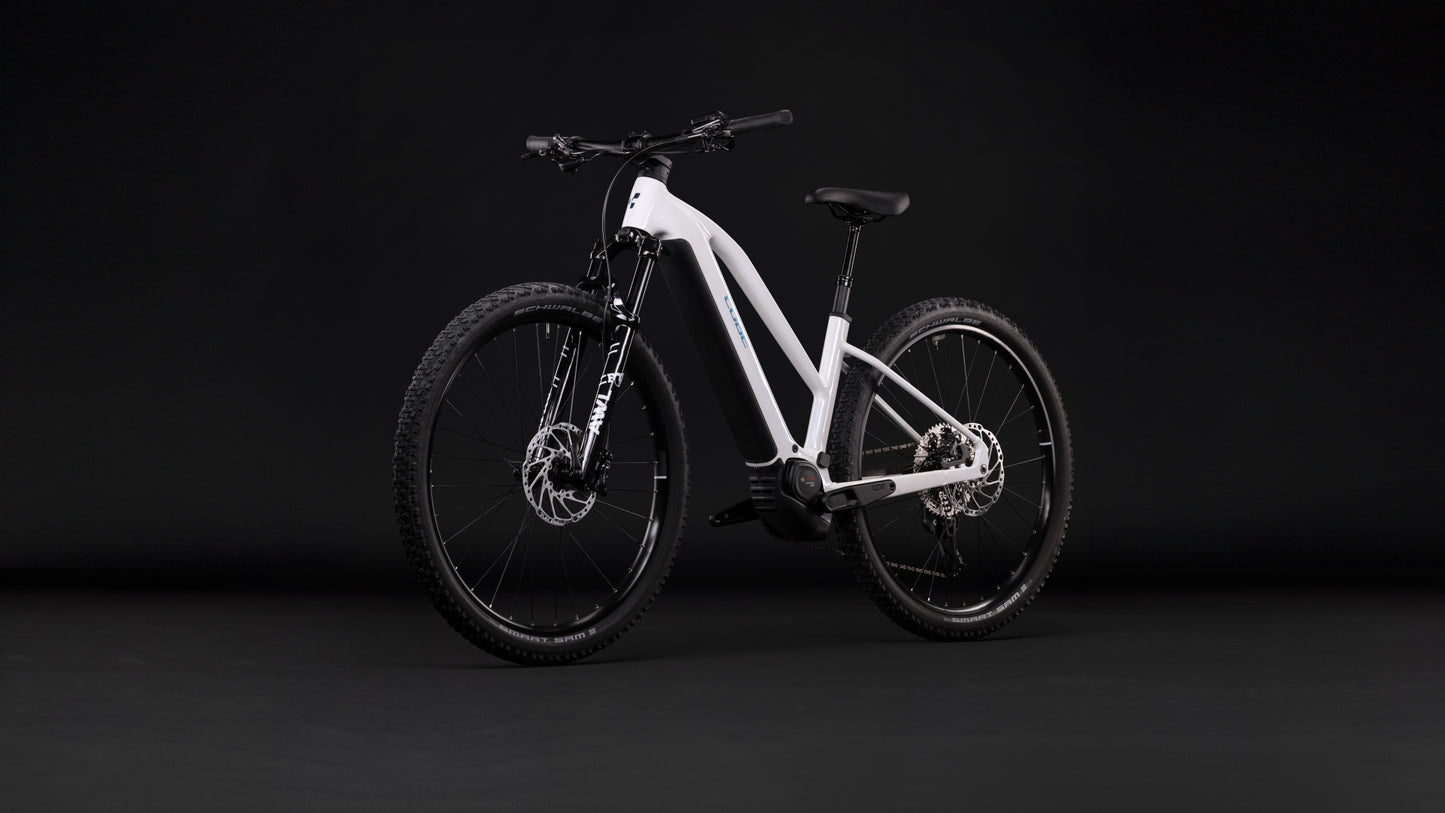 CUBE REACTION HYBRID RACE 800 eMTB BIKE 2027 SNOW 'N' BLACK (TRAPEZE)