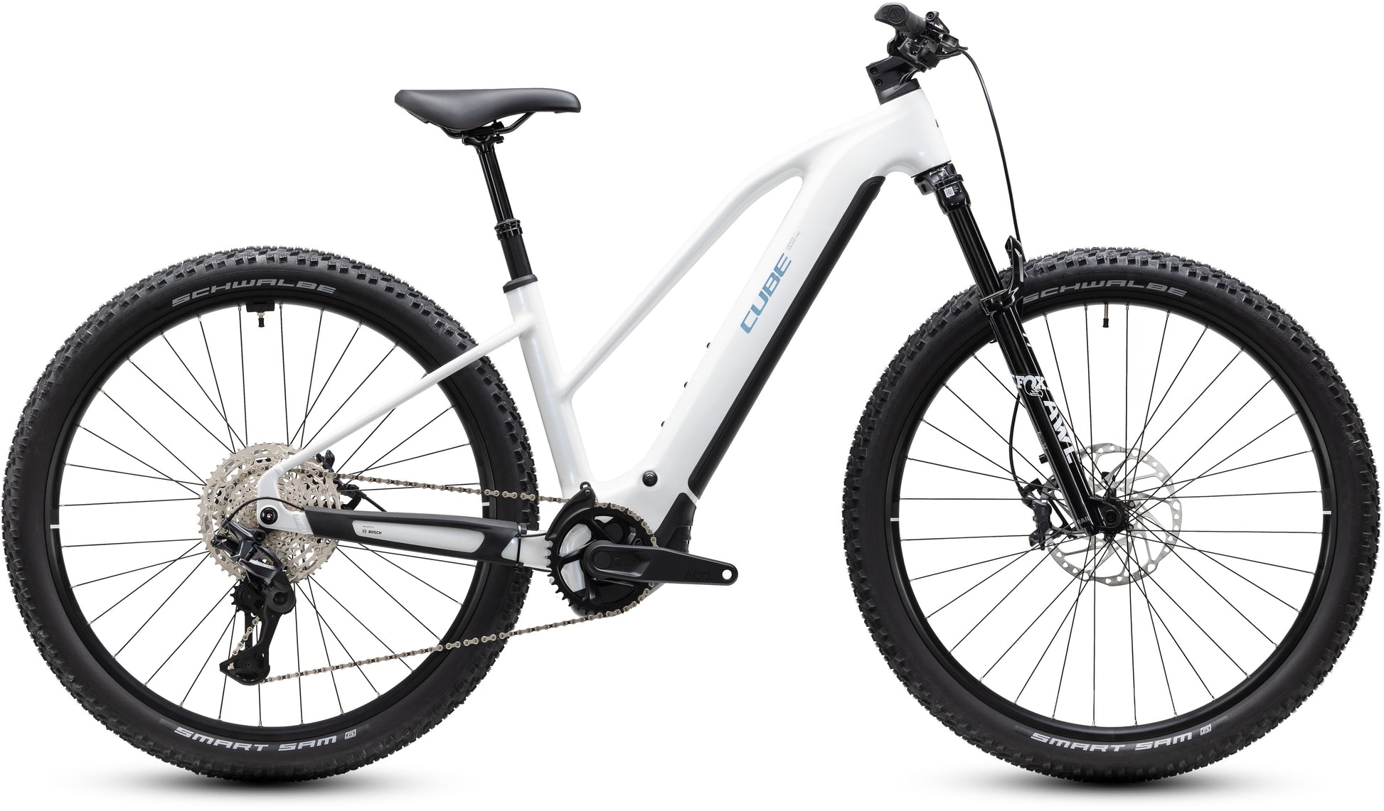 CUBE REACTION HYBRID RACE 800 eMTB BIKE 2027 SNOW 'N' BLACK (TRAPEZE)
