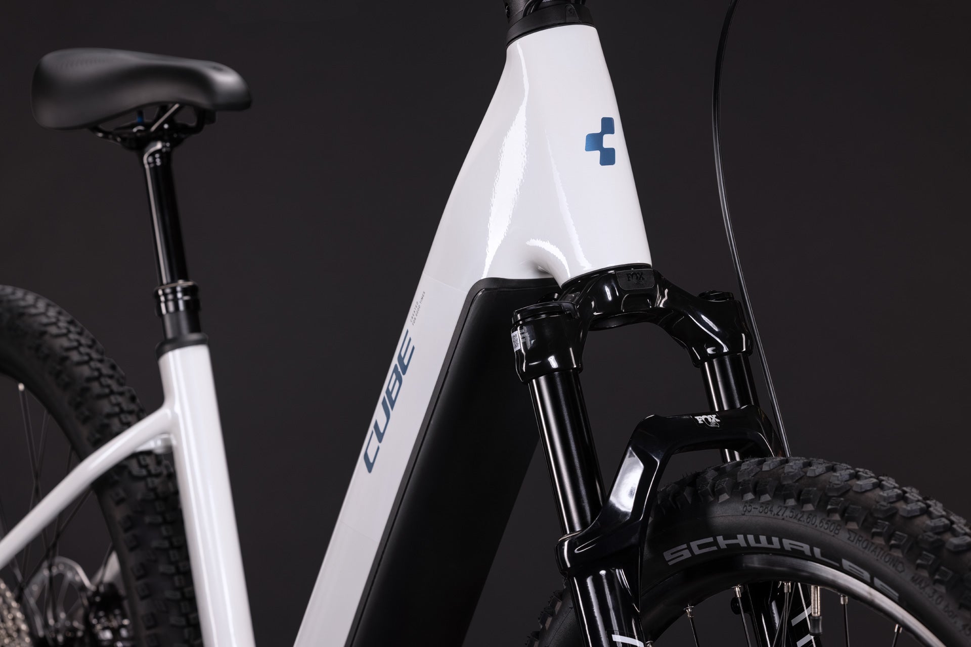 CUBE REACTION HYBRID RACE 800 eMTB BIKE 2027 SNOW 'N' BLACK (EASY ENTRY)
