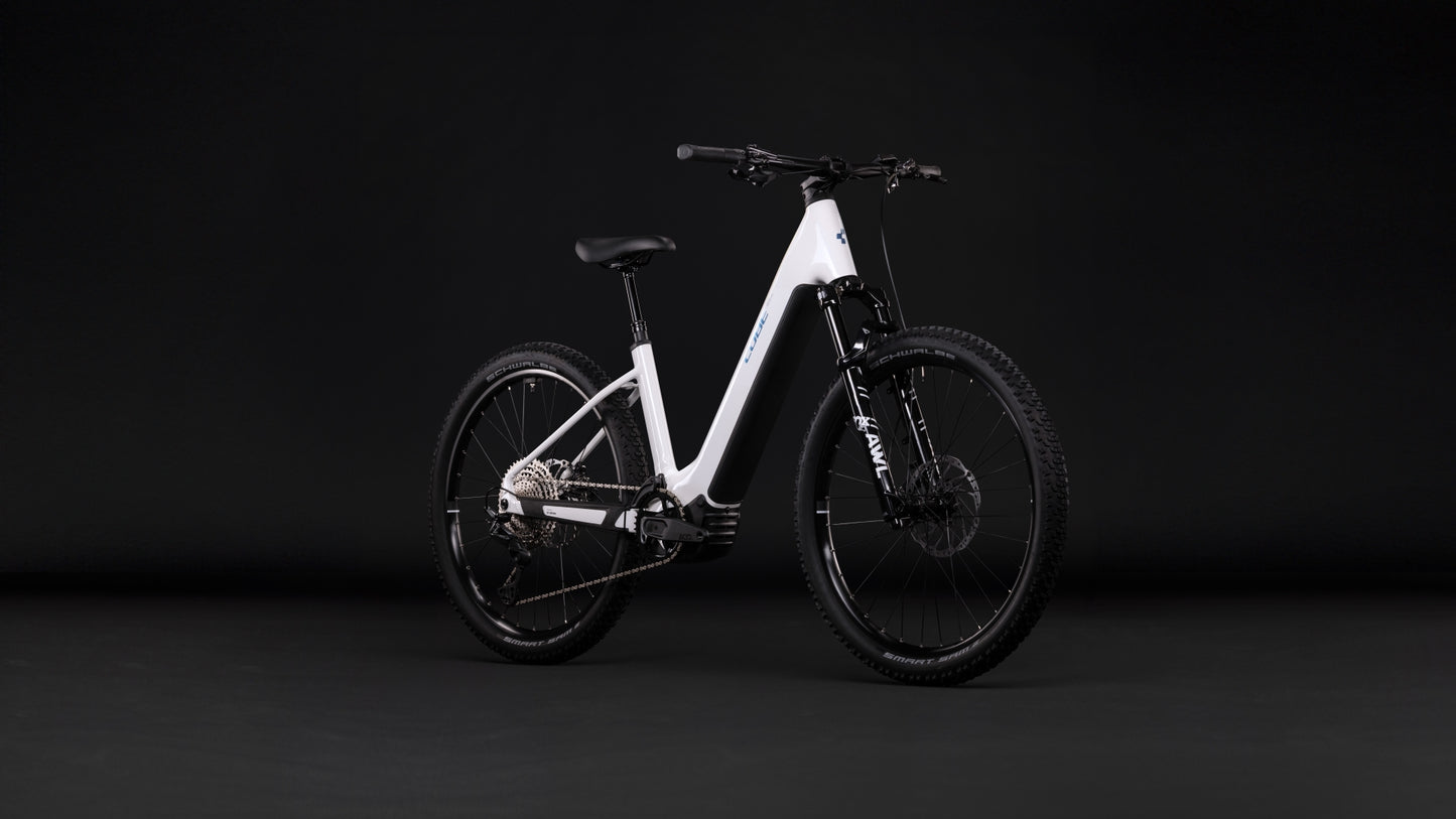 CUBE REACTION HYBRID RACE 800 eMTB BIKE 2027 SNOW 'N' BLACK (EASY ENTRY)