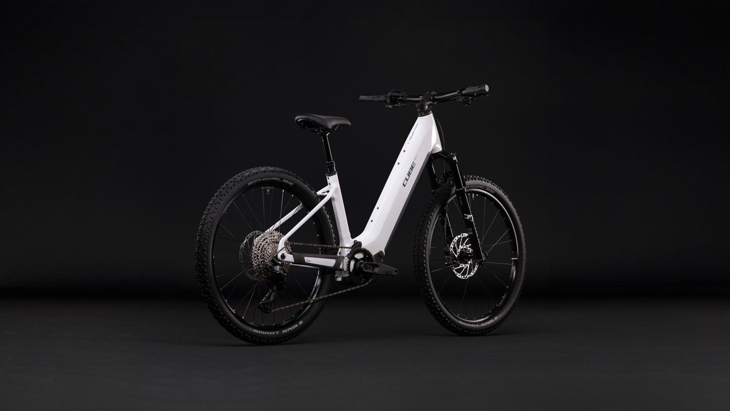 CUBE REACTION HYBRID RACE 800 eMTB BIKE 2027 SNOW 'N' BLACK (EASY ENTRY)