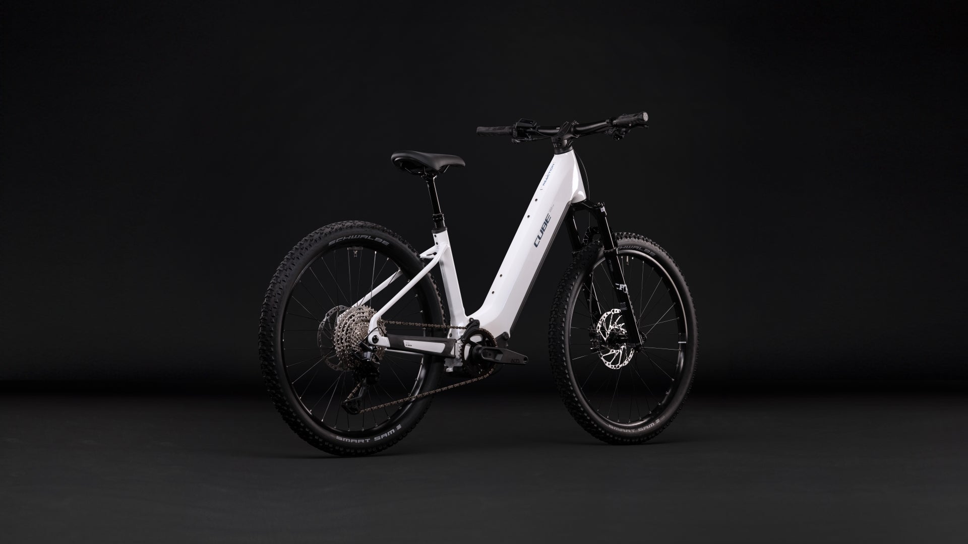 CUBE REACTION HYBRID RACE 800 eMTB BIKE 2027 SNOW 'N' BLACK (EASY ENTRY)