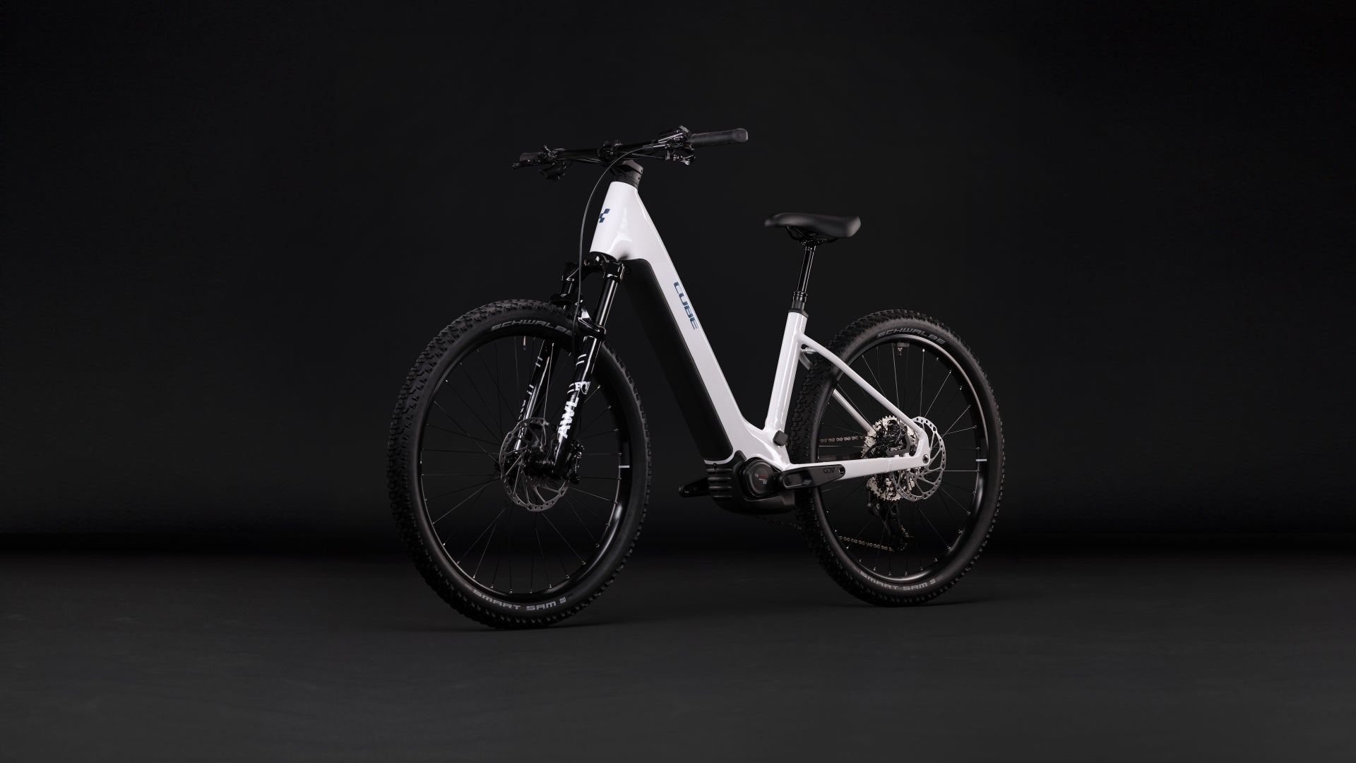 CUBE REACTION HYBRID RACE 800 eMTB BIKE 2027 SNOW 'N' BLACK (EASY ENTRY)