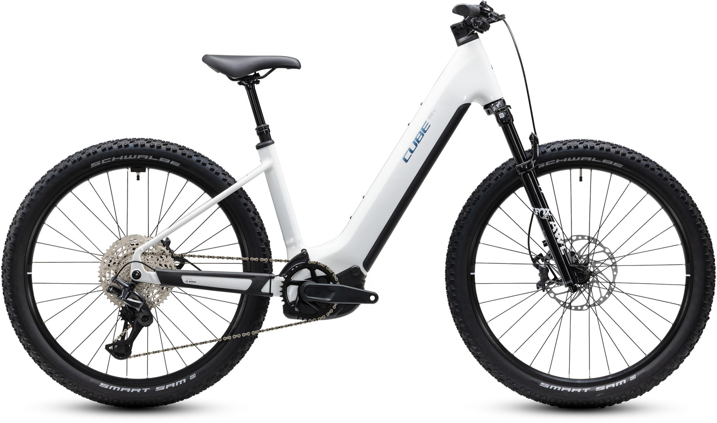 CUBE REACTION HYBRID RACE 800 eMTB BIKE 2027 SNOW 'N' BLACK (EASY ENTRY)