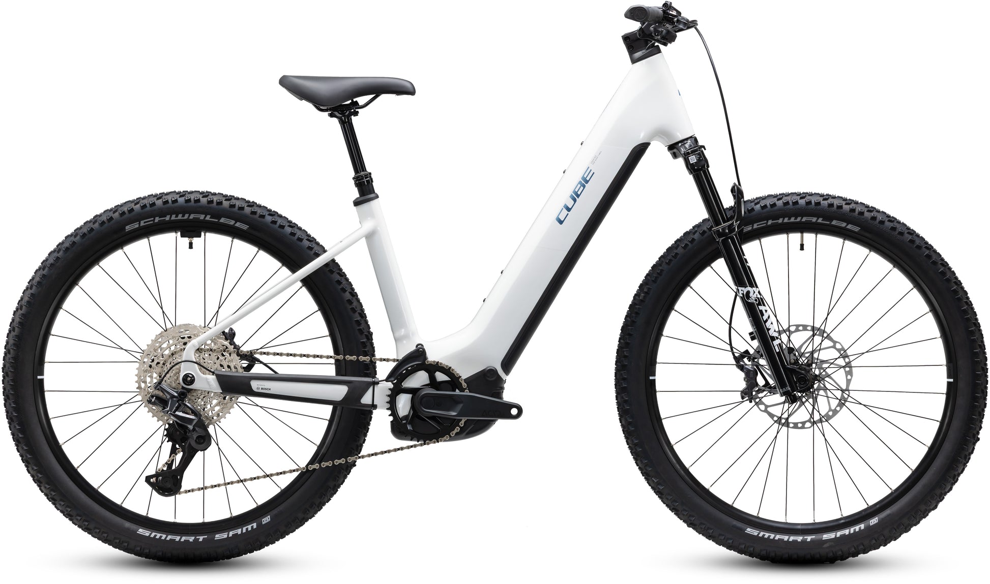 CUBE REACTION HYBRID RACE 800 eMTB BIKE 2027 SNOW 'N' BLACK (EASY ENTRY)