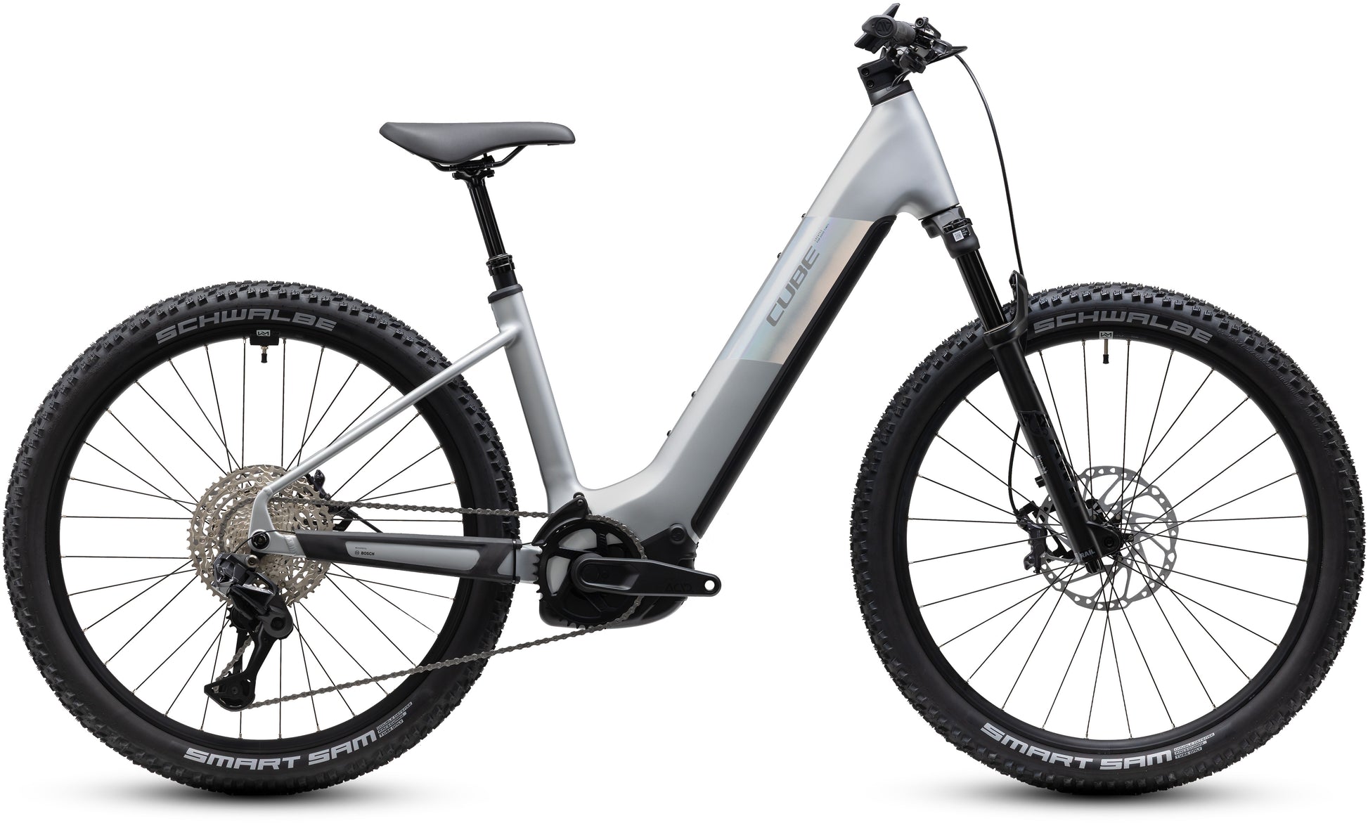 CUBE REACTION HYBRID SLX 800 HARDTAIL eMTB BIKE 2027 PLATINUM 'N' REFLEX (EASY ENTRY)