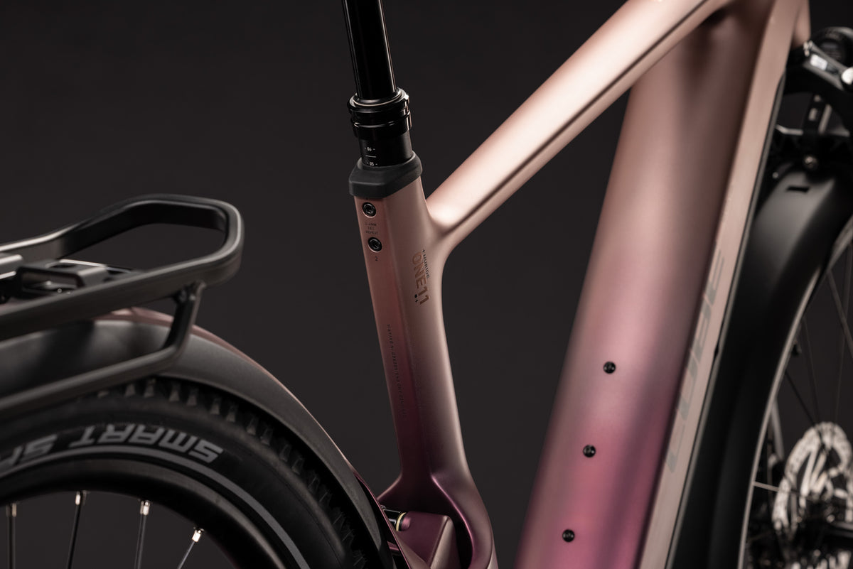 CUBE NURIDE HYBRID ONE11 HPC SLX 800 HYBRID eBIKE 2027 MAUVE 'N' BLACK