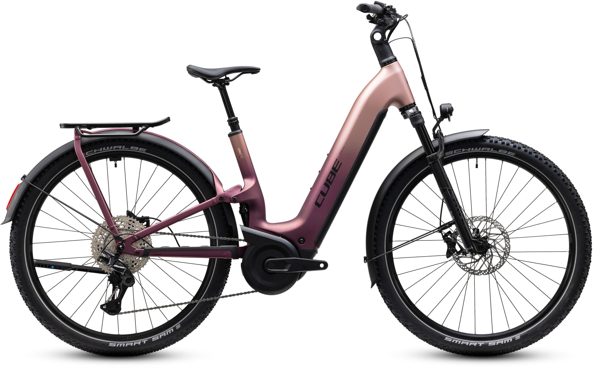 CUBE NURIDE HYBRID ONE11 HPC SLX 800 HYBRID eBIKE 2027 MAUVE 'N' BLACK (EASY ENTRY)