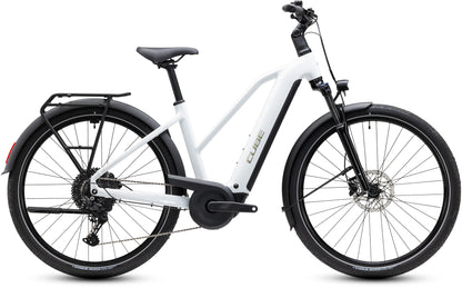 CUBE TOURING HYBRID ONE 600 URBAN eBIKE 2027 METALLICWHITE 'N' CHROME (TRAPEZE)
