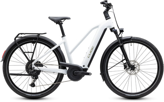 CUBE TOURING HYBRID ONE 600 URBAN eBIKE 2027 METALLICWHITE 'N' CHROME (TRAPEZE)